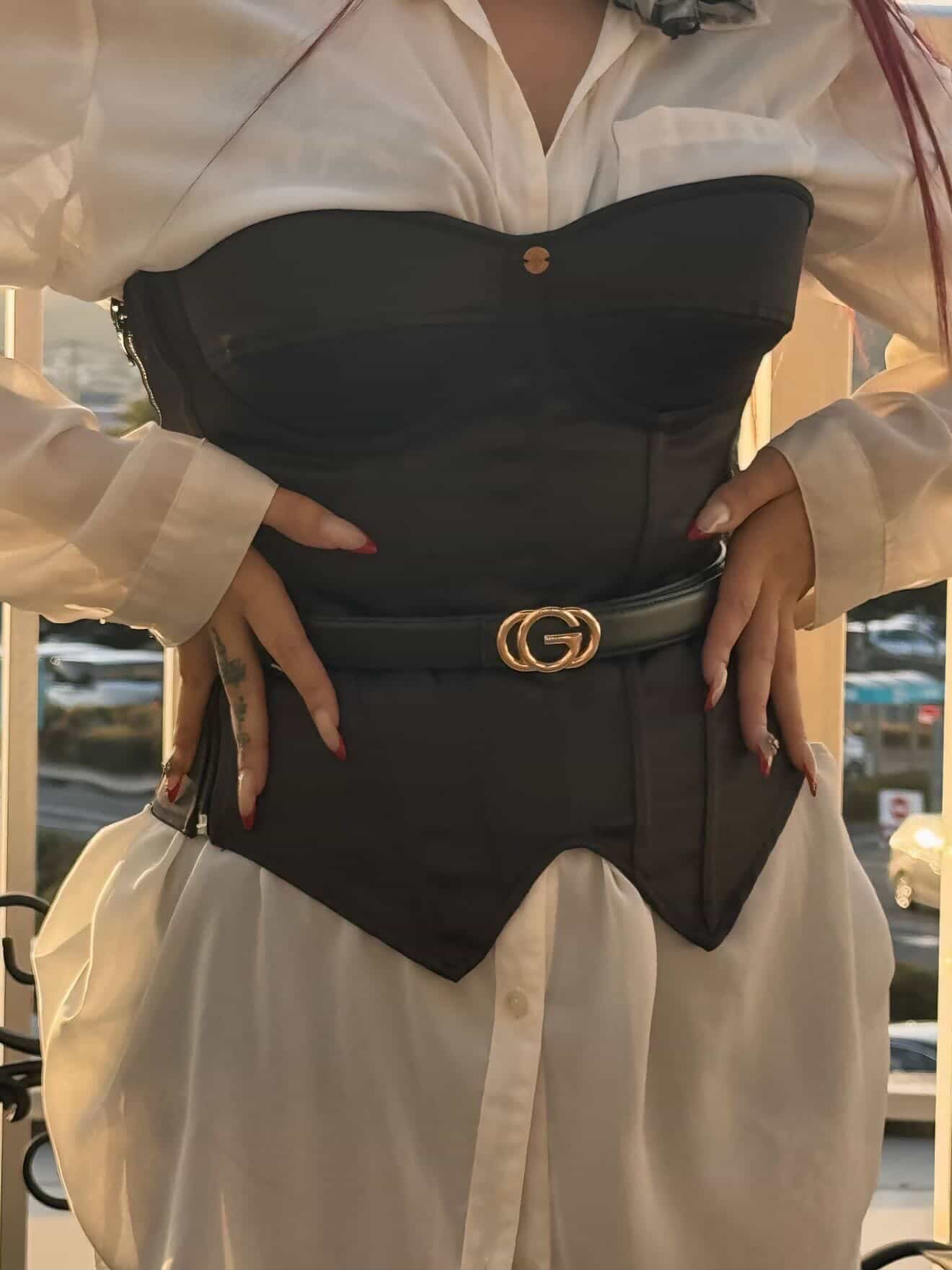 KIVANA Noir Corset Top (Strapless)